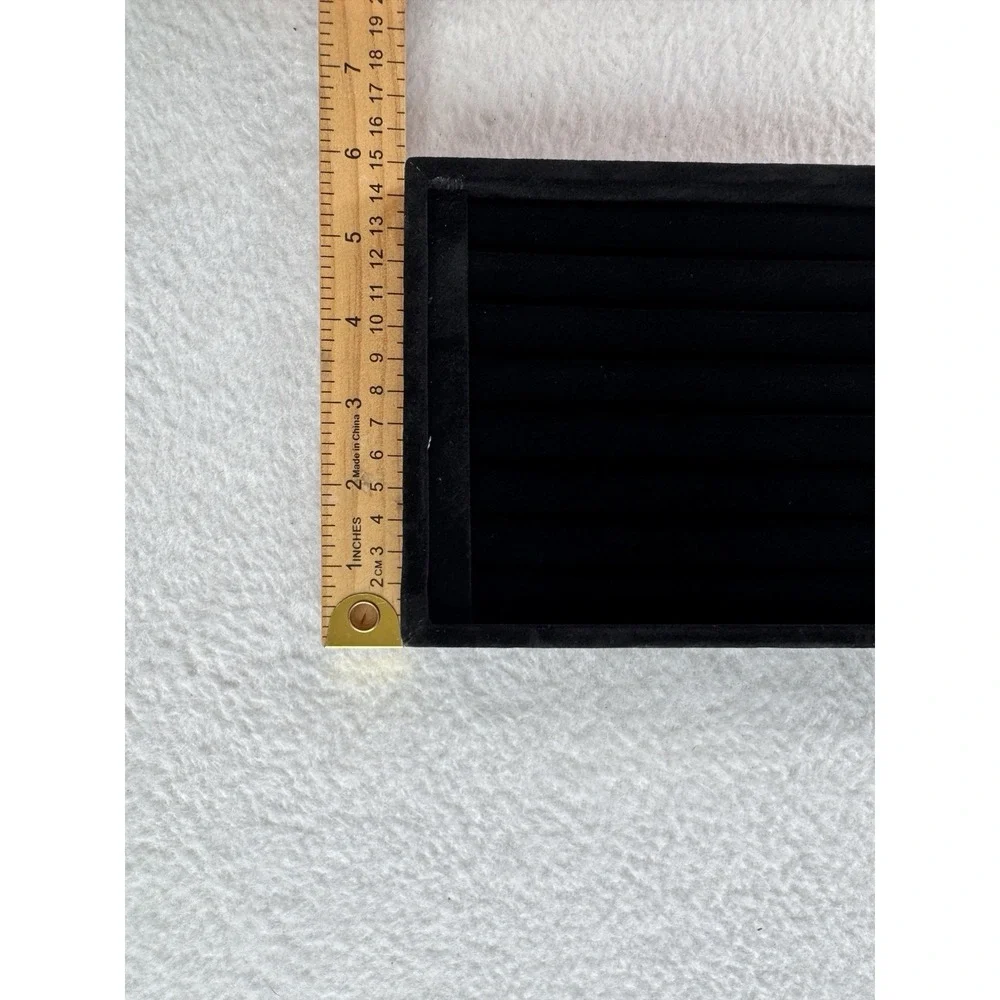 Black Velvet Jewelry Display Tray Ring Organizer Showcase 11x7